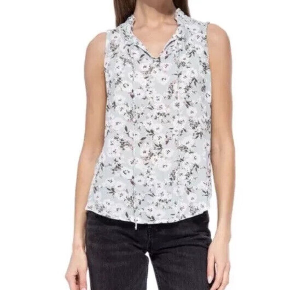 Bobeau Collection Women's Size Large Mint Floral Rayon Sleeveless Tank Top NWT